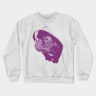 Purple dog face chihuahua Crewneck Sweatshirt